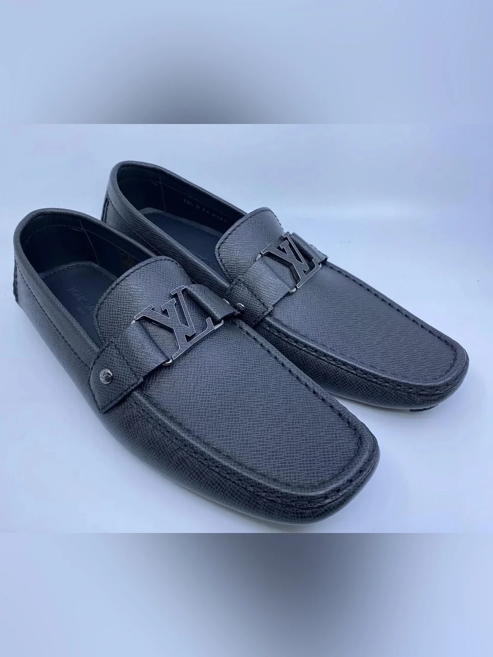 Louis Vuitton Monte Carlo Grey Leather Loafers Men’s US 10